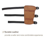 Krayney  Youth Leather 3-Strap Arm Guard Hunting Shooting Arrow Bow Gear Accessories, Archery Arm Protector
